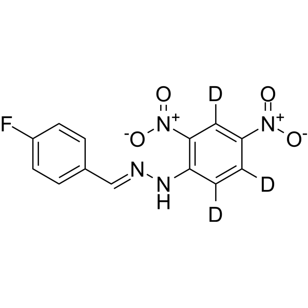 4-Fluorobenzaldehyde 2,4-dinitrophenylhydrazone-d3 2734379-03-2